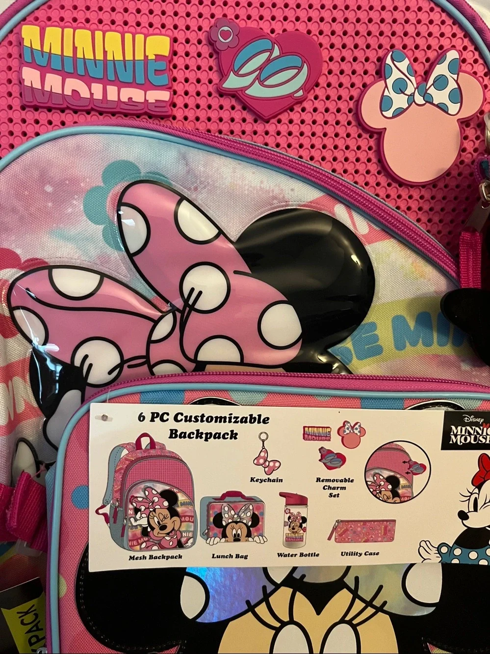 Pink Kids Backpack Set